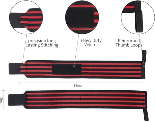 Xspring Ağırlık Kaldırma Askıları, Bilek Destek Bantlı Ağırlık Kaldırma Tutacakları, Ayarlanabilir Spor Bileklikleri, Deadlift ve Powerlifting için Kompresyon Bilek Desteği, Güç Antrenmanı Ekipmanı - Görsel 4