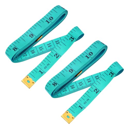 uxcell cinta métrica plástica flexible 1.5 m verde pack 2