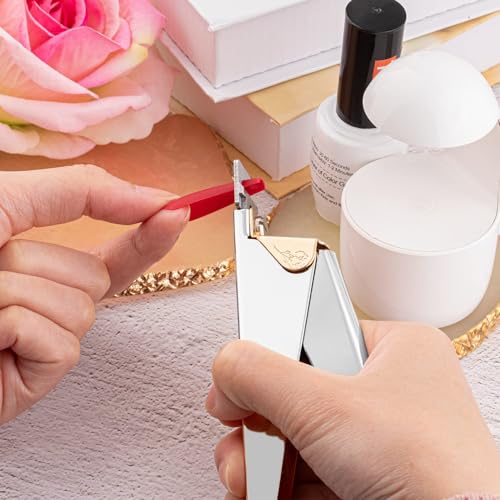 Image of Nail Tip Cutter for Acrylic Nails, Professional False Nail Extension Cutter with Stainless Steel Blade, Precise Nail Trimmer Tool for Salon and Home Use