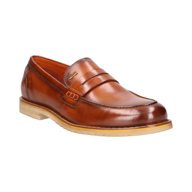 Bugatti Caleo Revo ExKo Cognac Leather Mens Penny Loafers - UK 8 (B0CT2R9K4J) Amazon Price History, Amazon Price Tracker