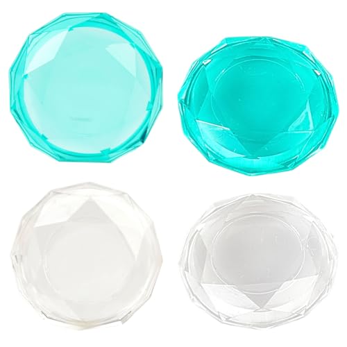 Image of GORGECRAFT 1 Box 4Pcs 2 Colors Diamond Thumb Grips Caps 0.79in Plastic Clear Crystal Console Joystick Covers Protective Anti-Slip Analog Stick Thumbstick Button Cover for Switch Controller Clear Green
