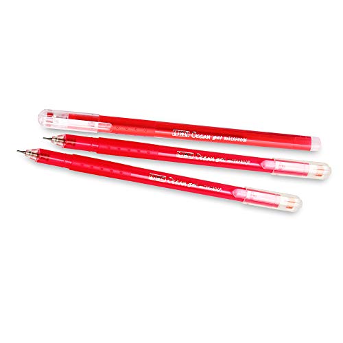 Image of Linc Ocean Classic Gel Pen, Red, 25 pcs & Linc Ocean Classic Gel Pen, Red, 10 pcs