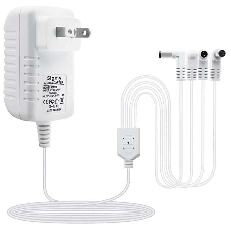 4.5V Power Adapter Compatible with Lemax Lighted Accessory 4.5V / 74707 74295 84428 44242 94565 94566 94527 94563 94564 44241 64517 74269 74274 Christmas Micro Lighting Building Decoration