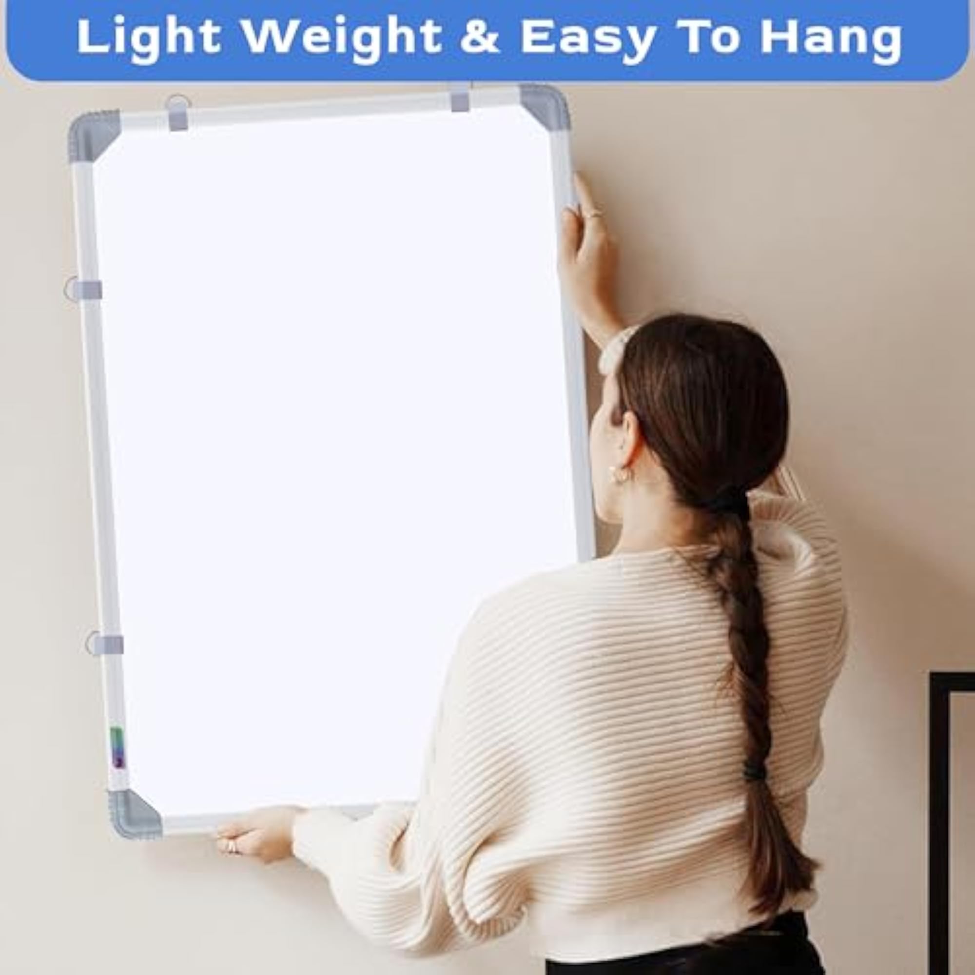 Double-Sided Board and Chalkboard Combo 2x3 Feet