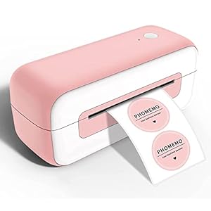 Pink Label Printer, Thermal Label Printer 4×6, Shipping Label Printer for Small Busines, Thermal Printer Compatible with…