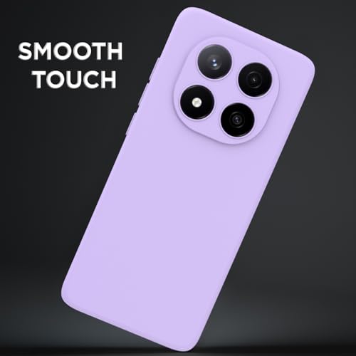 Image of Outlouders Back Cover for Redmi Note 14 Pro Plus 5G | Camera Protection | Durable Soft Matte Silicone Bumper Case (Purple)