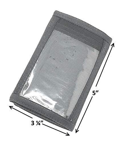 Trifold With Inside And Outside Id Window. Black Ballistic Nylon. Made In Usa. (Black) #TOP2