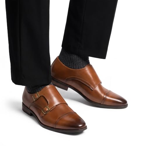 Image of Bruno Marc Men's Dress Loafer Shoes Monk Strap Slip On Loafers