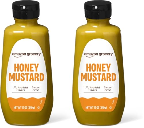 Image of Amazon Brand - Happy Belly Honey Mustard, Kosher, 12 ounce (Pack of 2)
