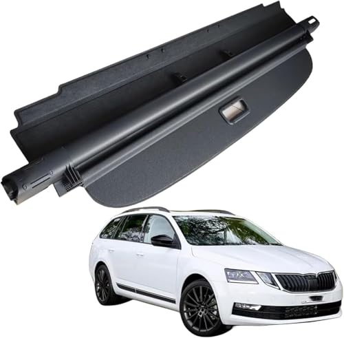 RESKIU Cache-Bagages Rétractable pour Coffre De Voiture, pour Skoda Octavia Travel Edition 2016-2019 Étagère Coffre Arrière Cargo Housse de Protection de Coffre