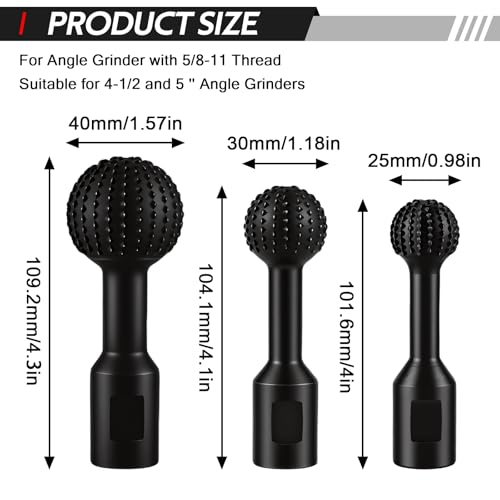 3 piezas fresas rotativas esféricas para amoladora miniatura 2