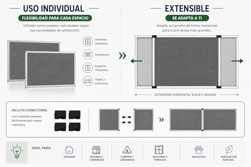Mosquitera extensible de aluminio, la solución ideal para ventilar sin insectos 6