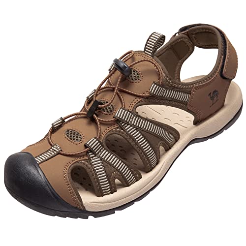 CAMELSPORTS Men's Hiking Sandals Closed Toe Outdoor Beach Sandal Waterproof Sport Fisherman Sandals Water Shoes