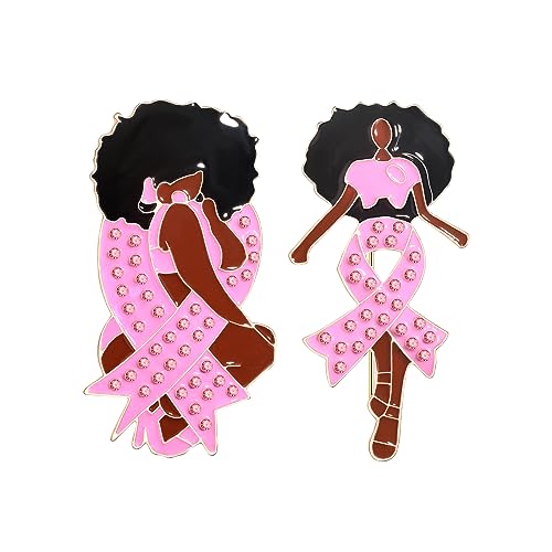 Pink Ribbon Pin Breast Cancer Gifts for Women Girls Breast Cancer Awareness Lapel Pins Hope Love Fight Hope Official Ribbon Pins Breast Cancer Brooch
