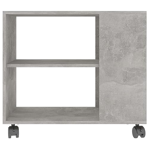Table d'appoint ShGaxin étroite gris béton pour salon encombré - 6