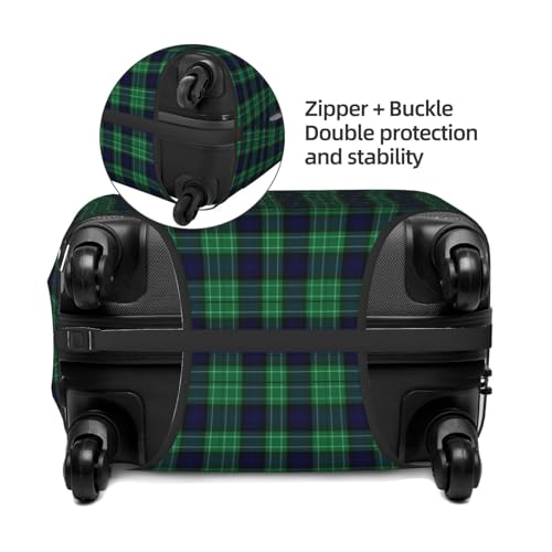Clan Abercrombie Tartan Luggage Cover, Protective Washable Suitcase Cover - Travel Fashion Elastic Suitcase Protector X-Large4