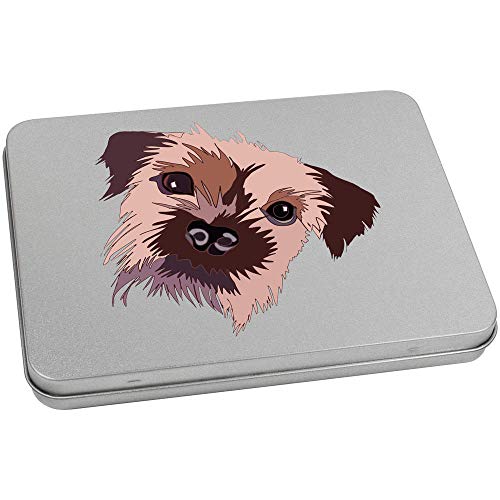 Azeeda 170mm 'Border Terrier' Metal Hinged Tin/Storage Box (TT00132548)