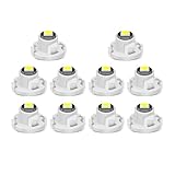 Fiknonk 10 PCS T4 LED Bulbs, Super Bright 3030 Chip Instrument Cluster Bulbs, Dashboard Lights for Car Interior, 50000Hrs Long Life Easy Install, Universal for Most Cars, Trucks, SUVs