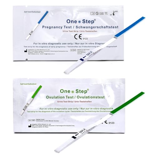 One+Step Paquete combinado de 30 pruebas de ovulación y 5 pruebas de embarazo, prueba de fertilidad para mujeres, prueba de ovulación para ovulación