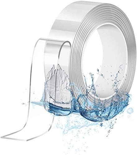 Reusable Nano Adhesive Tape,Multipurpose Transparent Double Sided No-Trace Removable Glue Tape, Washable Strong Gel Anti-Slip Adhesive Tape,for Wall,Kitchen,Carpet,Tile,Desktop,Photos Fixing (3Meter)
