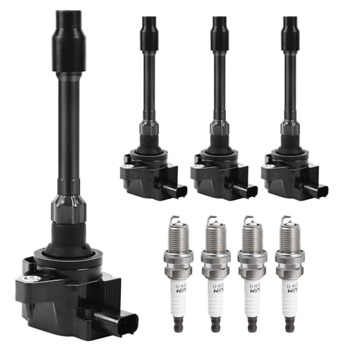 Ignition Coil Packs and Spark Plugs fit for Turbo 1.5L 1.5T 2017 2018 2019 2020 Honda Civic Si Honda CR-V CRV, UF781, Set of 4
