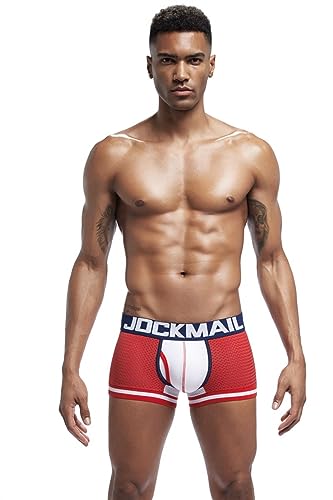 JOCKMAIL Mens Mesh Boxer Briefs Quick Drying Underwear Men Breathable Ice Silk Men's Underwear Trunks Underpanties4