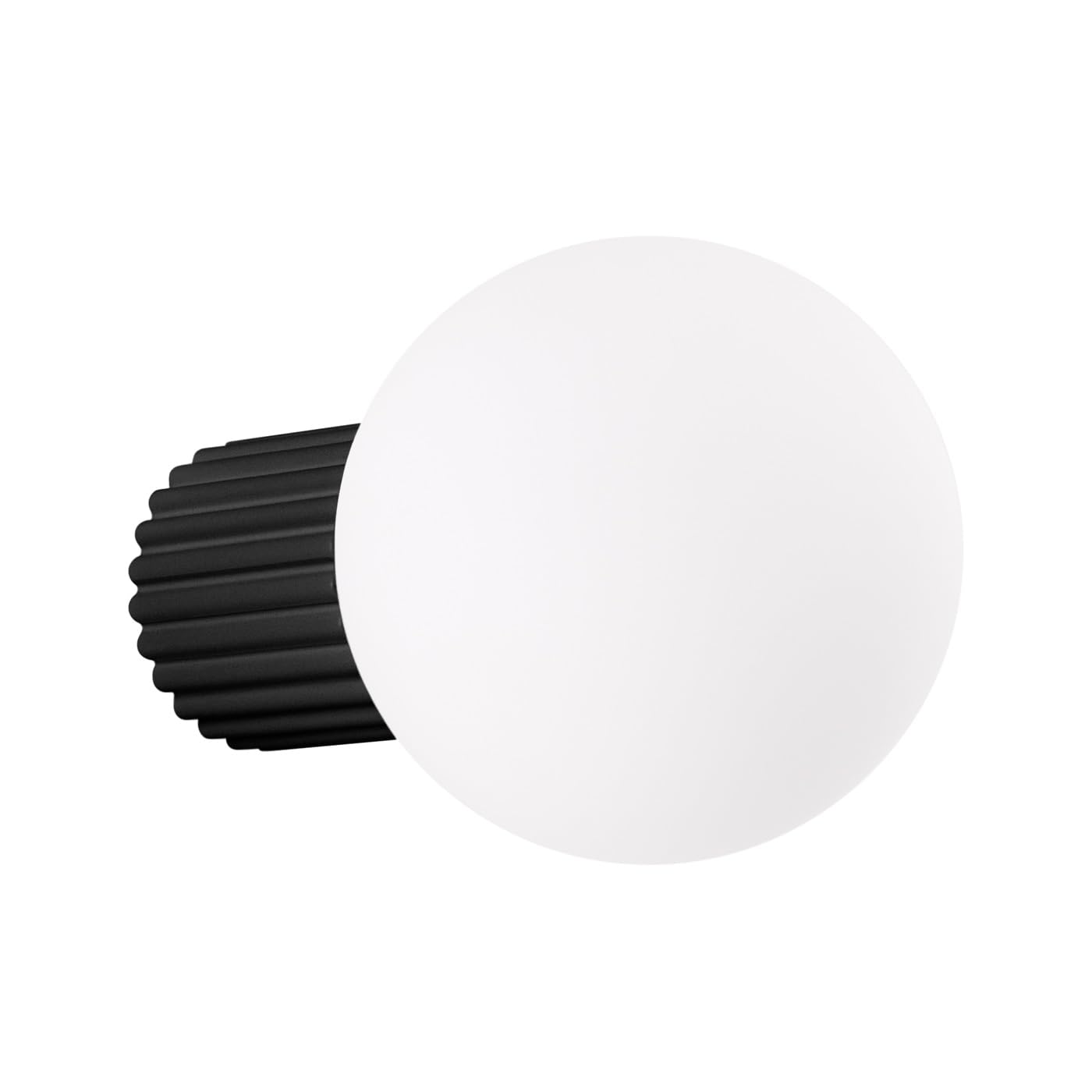 SOLLUX lighting Wall Lights LED - Indoor Wall Lamp - Bedroom Living Room Hall - Decorative - Aluminium and Glass - 1-Light - LED Bulb - Black Halo