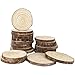 CEWOR 20pcs 3.5"-4" Natural Unfinished Wood Slices DIY Handmade Wedding Craft Ornaments