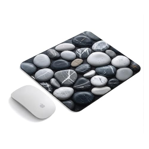 Image of Premium Non-Slip Mouse Pad | Smooth Surface for Optical & Laser Mouse | Durable Base Designs | Ideal for Office, Home & Gaming (Square Stone Pattern)