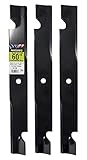 Maxpower 561136B 3-High Lift Blade Set for Many 60 in. Cut Exmark Mowers Replaces OEM #'s 633483,...