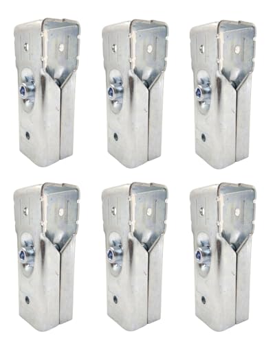 6-Piece 2‑Way Square Pipe T‑Fitting with Bolts/Nuts