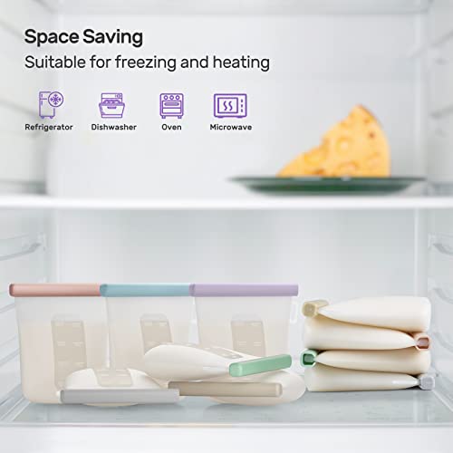 Nuliie Z6 7 Pcs Silicone Breastmilk Storage Bags Reusable thumb #4