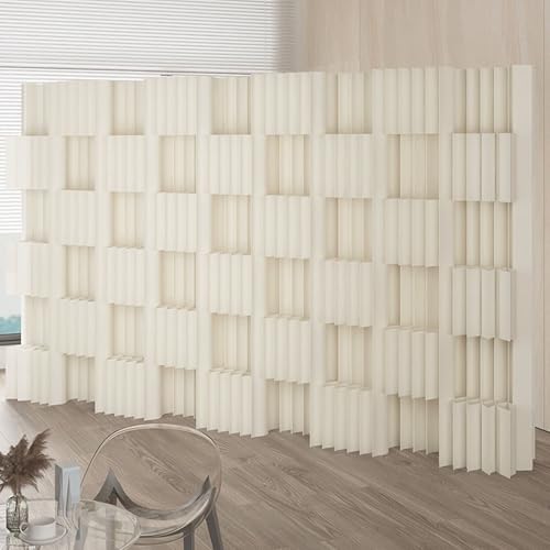 FLYXADQ 凹凸ペーパー仕切り パーテーション ペーパー屏風 ペーパーパーテーション ペーパーウォール 折りたたみ式間仕切り ポータブル 目隠し 頑丈 倒れにくい 部屋 仕切り 持ち運び可能 環境に優し素材 ルーム仕切り 美容院 仕切り(高さ180 幅
