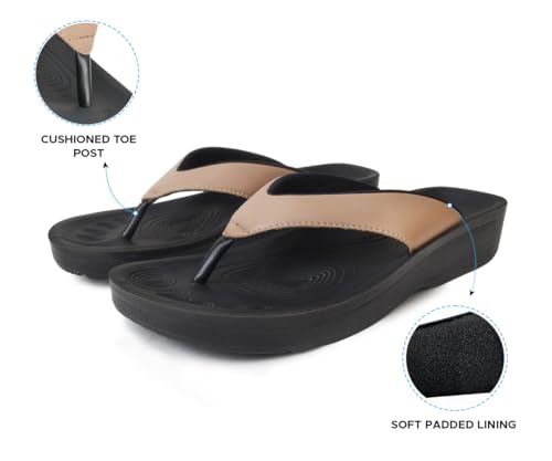 Image of AEROTHOTIC Original Orthotic Comfort Thong Style Flip Flops Sandals for Women with Arch Support for Comfortable Walk