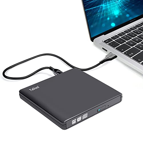【Facile da usare e portatile】- Progettato con USB 2.0, è sufficiente collegare l'unità DVD esterna e utilizzarla senza installare parti o programmi di trasferimento aggiuntivi. questo lettore ottico CD ultrasottile è facile da trasportare durante un viaggio di lavoro. Leggero ma robusto, è la scelta migliore per l'uso quotidiano.
