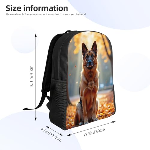 Comfort Fit Unisex German Shepherd Dog Autumn Park Backpack Durable for Daily Commute Travel Adventures 16 Inch4
