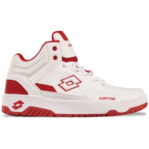 Lotto, Scarpe da Ginnastica Unisex-Adulto, Bianco Rosso, 43 EU