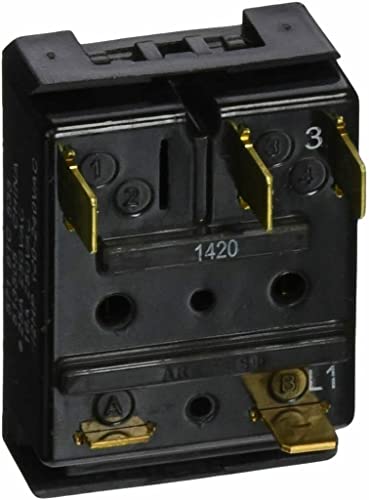 Generic 513505 Washer/Dryer Fabric Selector Switch - Black, Toggle, Push Button, Manual