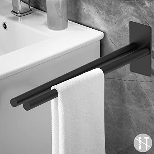 Schwarzer Handtuchhalter, Handtuchstange für Badezimmer Cover