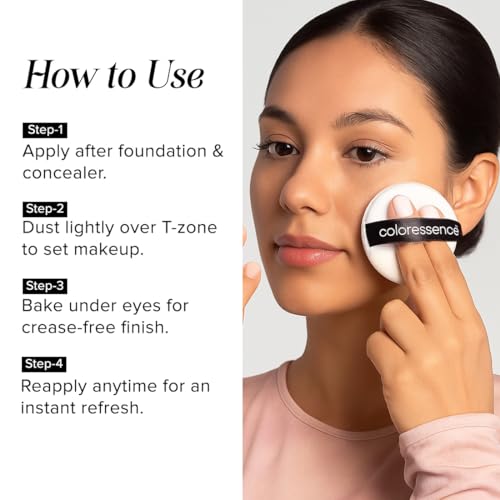 Image of COLORESSENCE HD Translucent Loose Powder, Soft Beige, 10gm | Blurs Pores & Fine Lines | For All Skin Types | Long Lasting | Matte Finish | Lightweight
