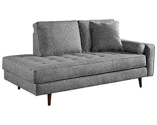 Signature Design by Ashley Zardoni Mid-Century Modern Tufted Right Arm Facing Corner Chaise,Polyester, Gray Signature Design by Ashley Zardoni Mid-Century Modern Tufted Right Arm Facing Corner Chaise,Polyester, Gray