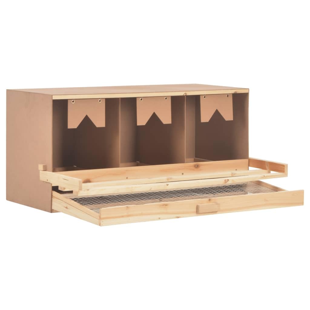 Genérico Ponedero para gallinas 3 Compartimentos Madera Pino 96x40x45 cm,Economía e Industria,Agricultura,Cría de Animales,Incubadoras de huevos-170656