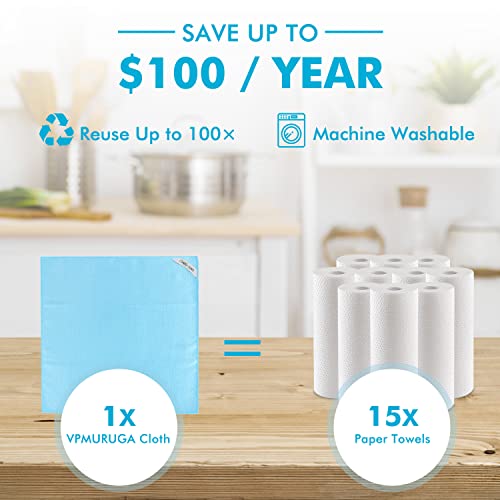 Image of Easy Clean Streak Free Glass Cleaning Miracle Microfiber Cleaning Cloth for Kitchen,Counter,Window,Mirror Lint Free Dish Drying Cloths Glass Polishing Rag,All-Purpose,Reusable,Nanoscale Pack of 6