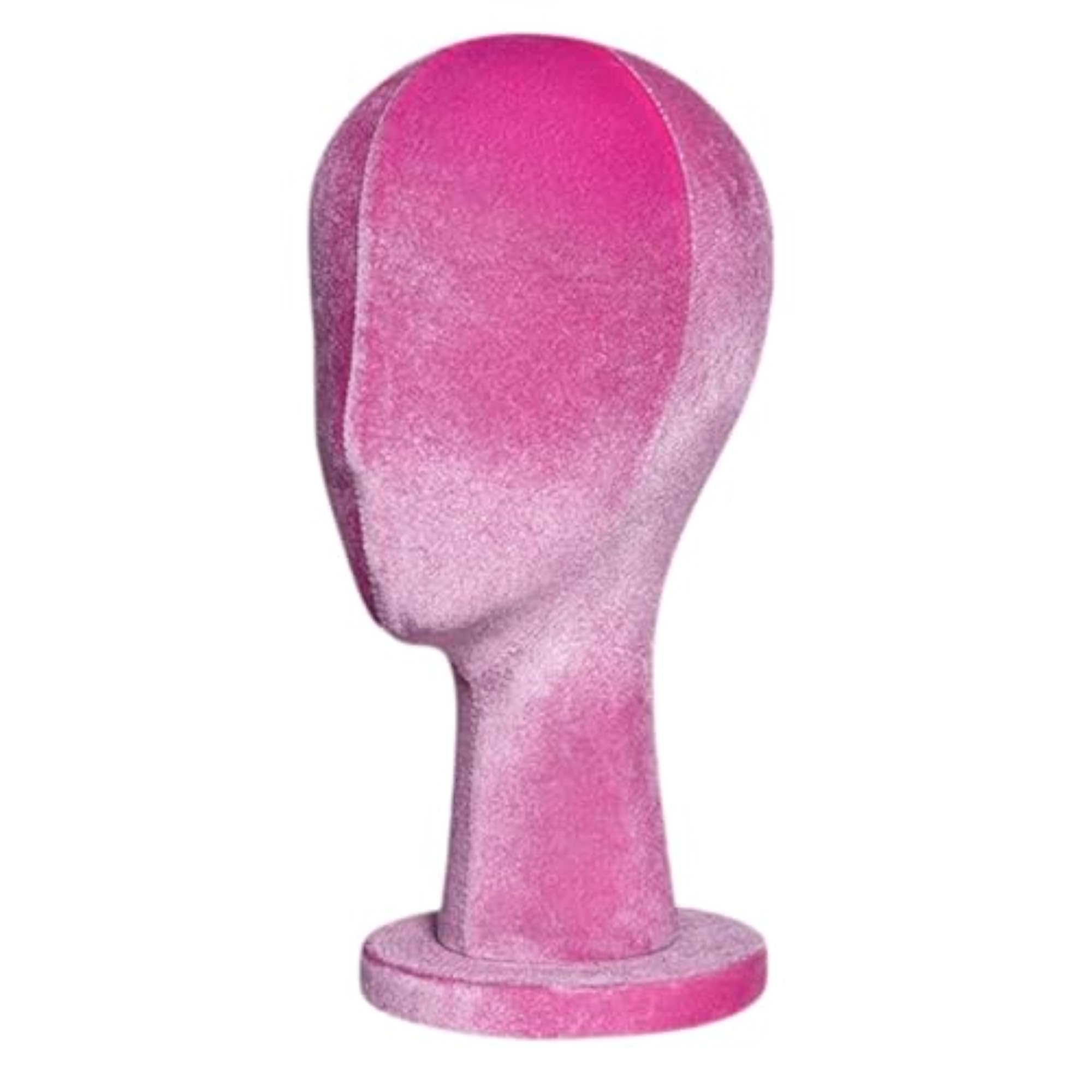 Female Head Mannequin Hat Wig Display Stand for Headset and Glasses, Rose Red