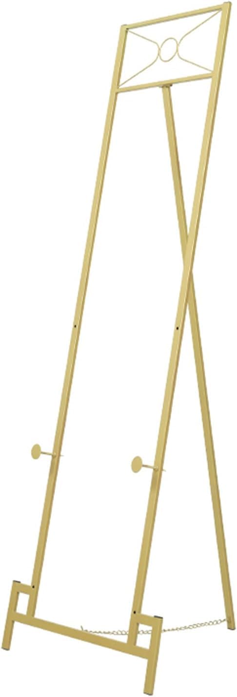 Caballete para exhibición de pinturas, soporte de exhibición de arte portátil plegable con marco en H, soporte para carteles de bodas, hoteles y restaurantes, dorado/negro/blanco, 150 cm de alto (blan