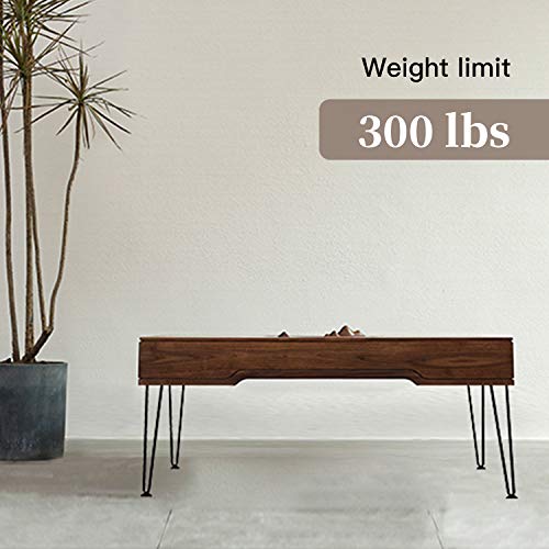 Orgerphy 10” Black Hairpin Furniture Legs(4Pcs) | Heavy-Duty Hairpin Legs End Table Legs| With Screws And 4Pcs Bonus Rubber Floor Protectors | Metal Table Legs Desk Legs Furniture Legs For Diyers #TOP2