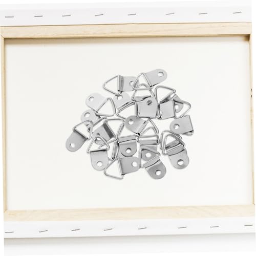 Image of DOITOOL 20 Sets Triangle Buckle for Discreet Picture Hanging Versatile Frame Hooks for Oil Paintings Certificates Home Decor Durable Hardware Included