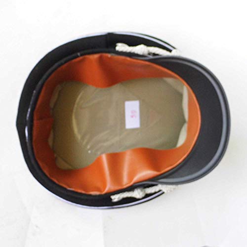 HOME DAILY SALE Boné triturador de chapéu de oficial alemão com cordão de queixo prateado material d