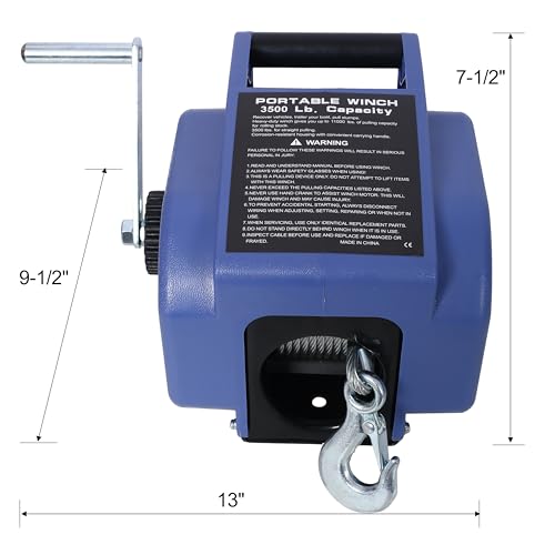 Cabrestante eléctrico 12V para remolques hasta 6000 lbs miniatura 3