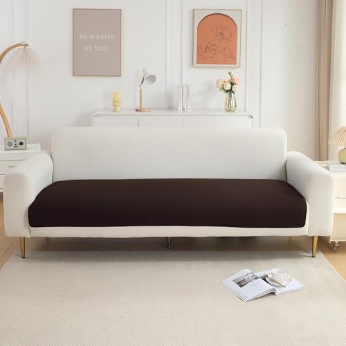 Image of HOKIPO Quilted 2 Seater Sofa Cover Seat Mat, Dark Brown (NEW-IN-720-DBR)